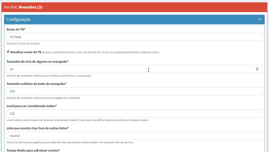 Totalmente configurável